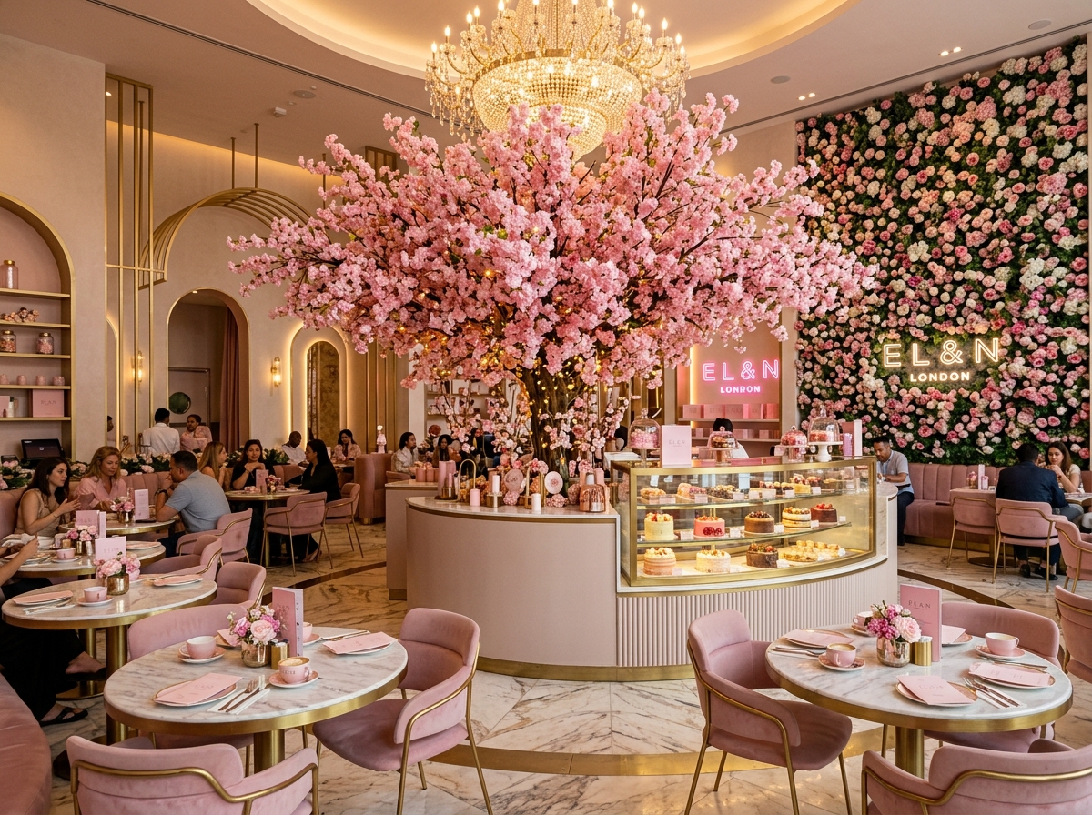 EL&N Marina Mall cherry blossom interior